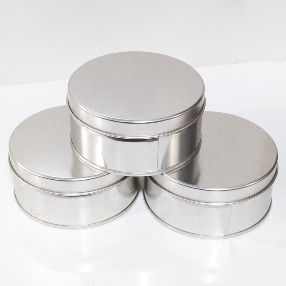 Celebrate It / 3 pc Round Tin Box 2.9in / 9.9cm / Gift, Storage, Notions w/ Lid